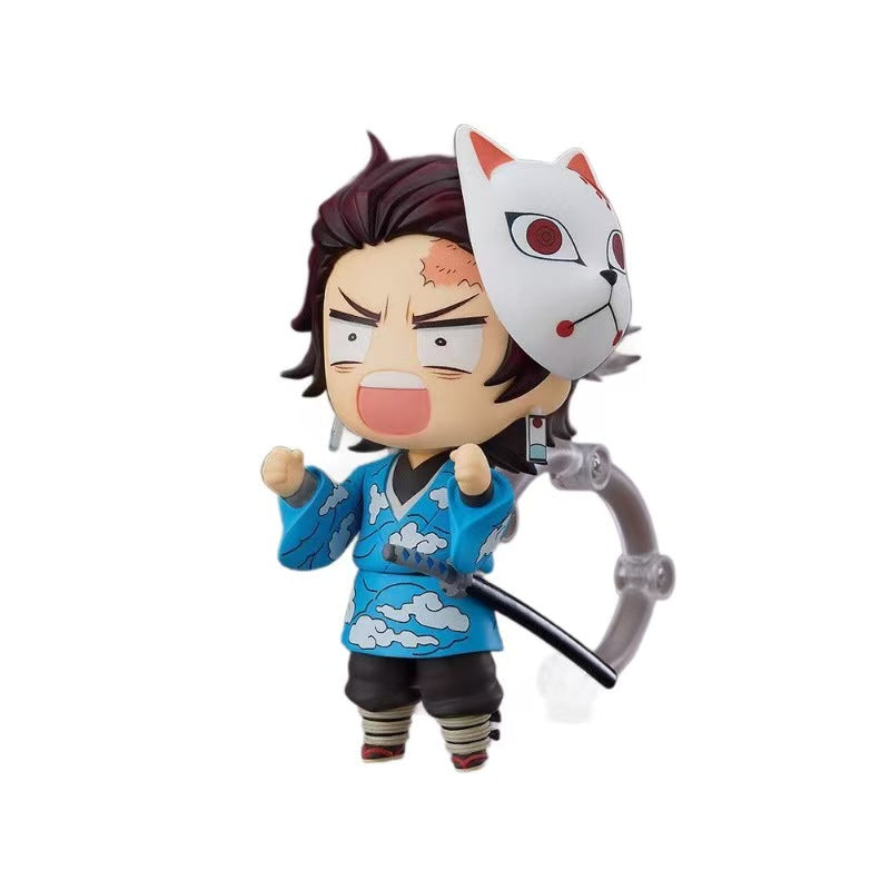 Demon Slayer Tanjiro Kamado Nendoroid Figure | Interchangeable Face & Fox Mask | Boxed Collectible