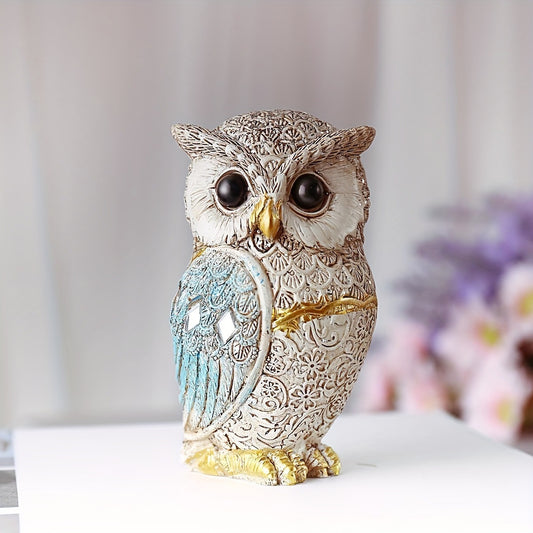 Resin Owl Figurine Vintage Home Decor
