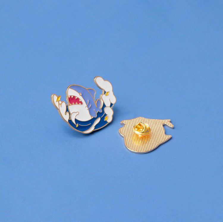 Cute Shark Enamel Pin Set Japanese Cartoon