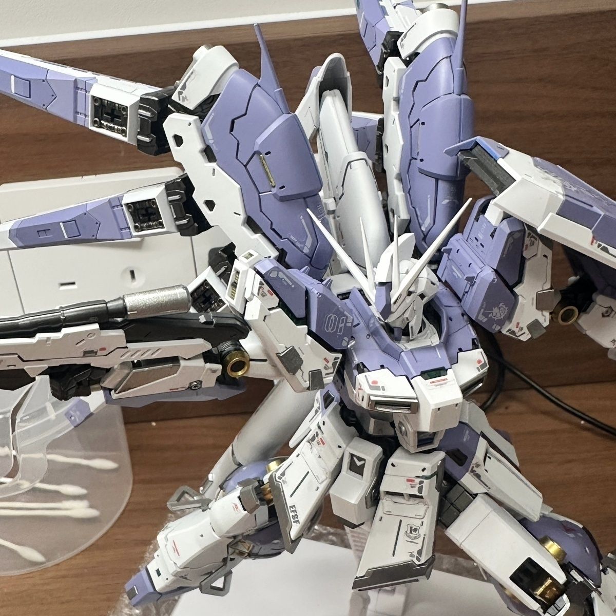 Aurora Studio RG 1/144 Hi-ν Gundam Lavender Purple Custom Painted Gunpla Kit