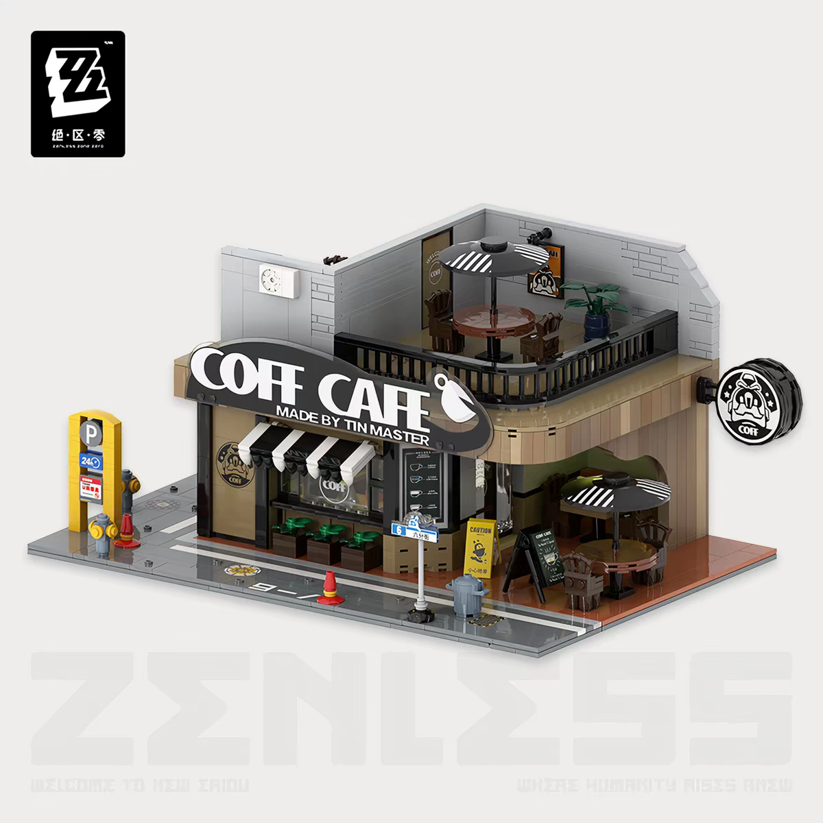 Zenless Zone Zero Official Sixth Street Scene Building Block Set Vol.1 4 Locations 141 Convenience Store Coff Cafe God Finger Ramen