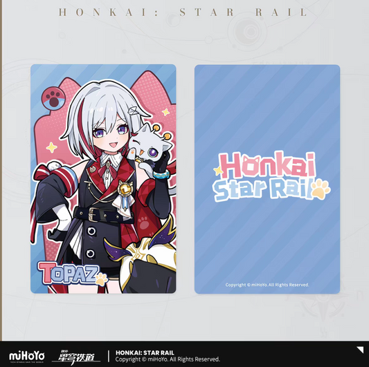 Honkai Star Rail Topaz Cat Laser Holographic Collection Ticket miHoYo
