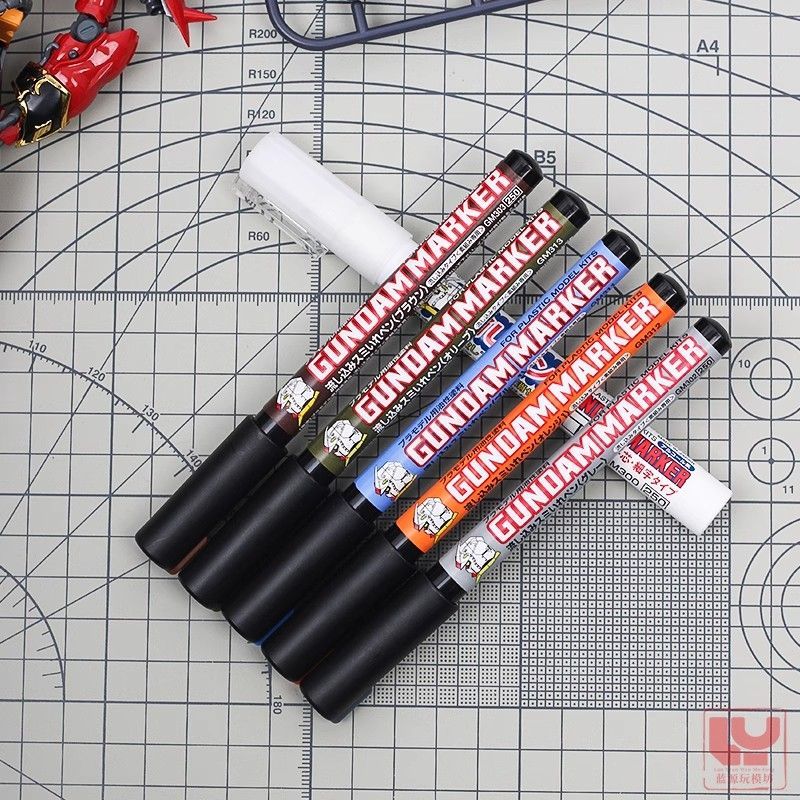 Mr. Hobby Gundam Marker Gundam SEED Basic Set GMS-109 – 6-Color Semi-Gloss Paint Set for SEED Gunpla