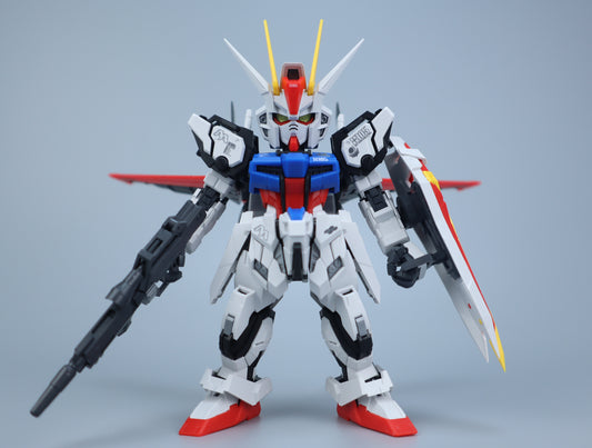 MGSD Aile Strike model kit standing front view with rifle and shield