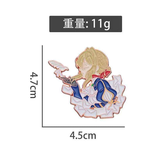 Violet Evergarden Enamel Pin | Metal Pin for Backpacks & Bags