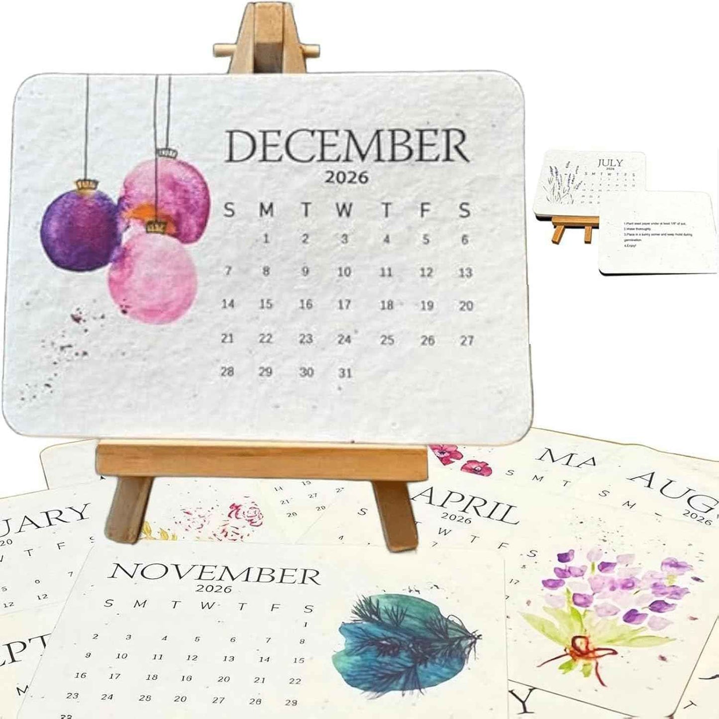 Eco-Friendly Plantable Love Seed Calendar 2026