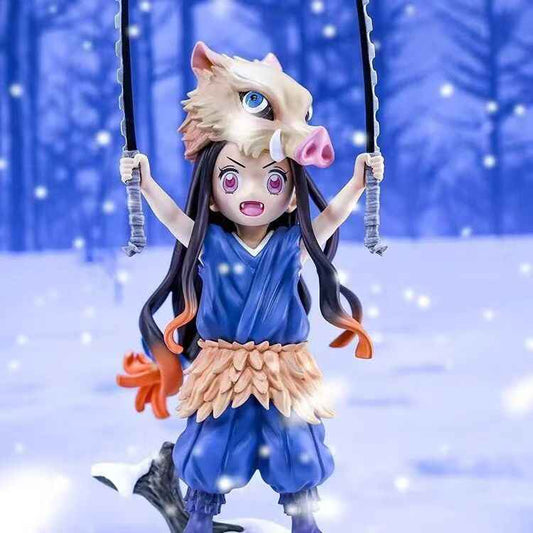 Demon Slayer Nezuko Inosuke Figure | Festive Premium Gift for Anime Fans