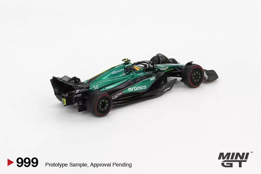 Mini GT 1:64 Scale Aston Martin AMR24 #14 Alonso Model
