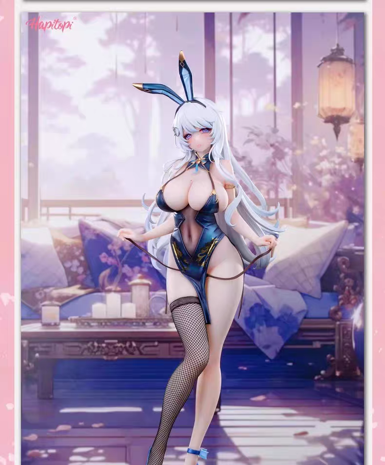 Hapitopi Machi 旗开得胜 Bunny Girl 1/6 Scale Figure — Qipao Bunny Premium Collectible