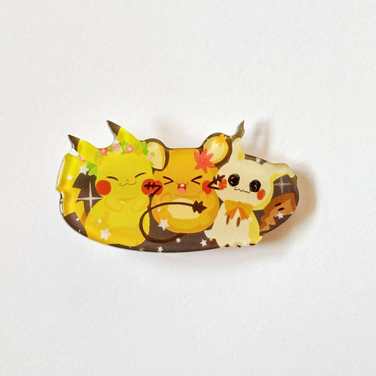 Pokemon Acrylic Hair Clip Set of 3
