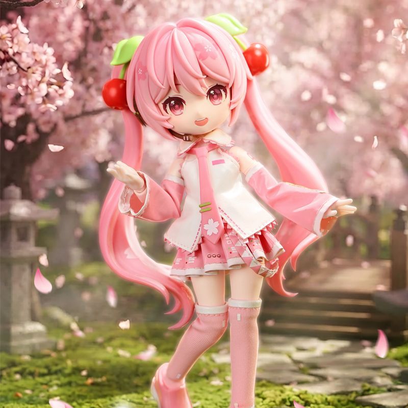 Hatsune Miku Cherry Blossom Sakura Building Block Figure
