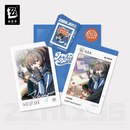 ZZZ HB2U Birthday Momento Set Vol.1 Von Lycaon Zhu Yuan Rina Piper Polaroid Card Stamp Sticker