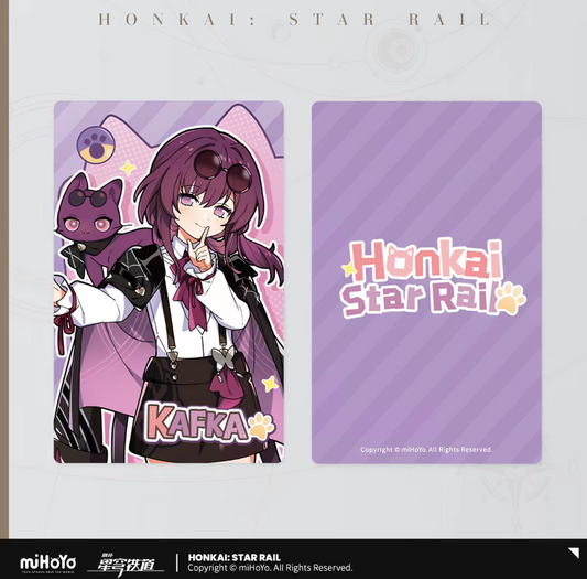 Honkai Star Rail Chibi Cat Series Laser Holographic Collectible Ticket Kafka Blade Silver Wolf