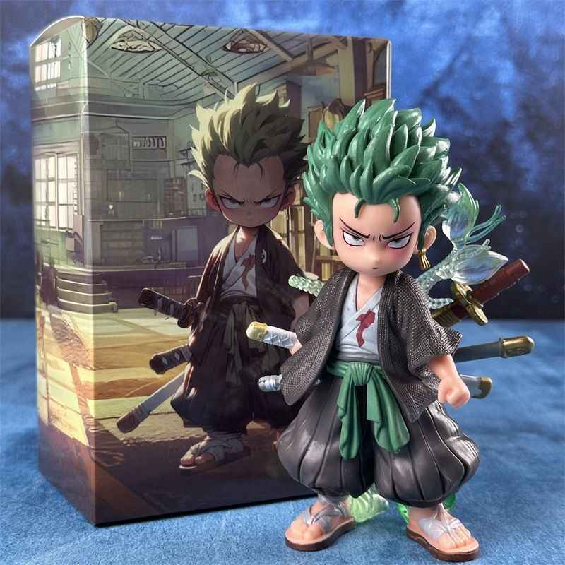 One Piece Zoro Q-Version chibi collectible figure