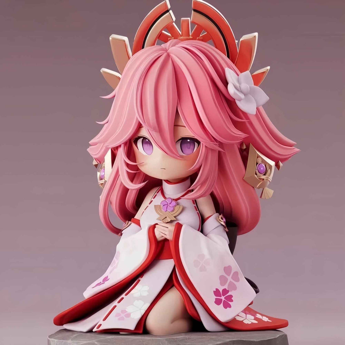 Genshin Impact Yae Miko Q-Version PVC chibi collectible figure