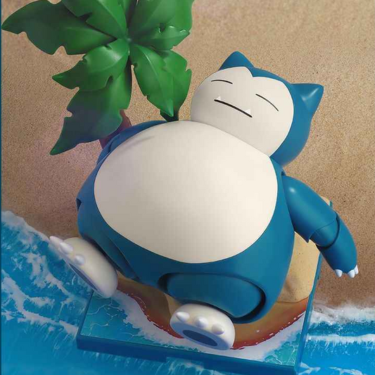 BluKu Snorlax buildable figure beach scene classic Pokemon toy collectible