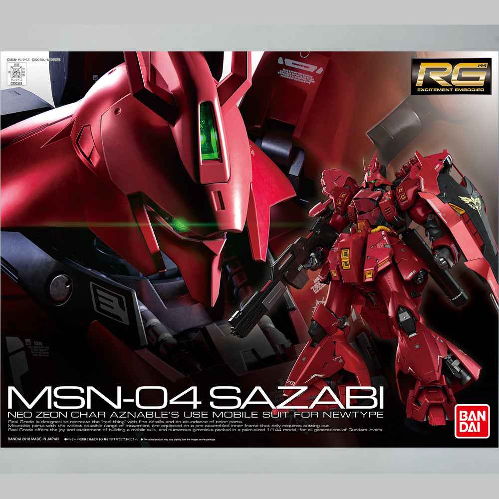 BANDAI RG 1/144 Sazabi Model Kit