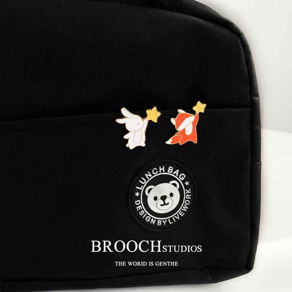 Adorable Star-Plucking Bunny Brooch | Festive Enamel Pin!（3pcs）