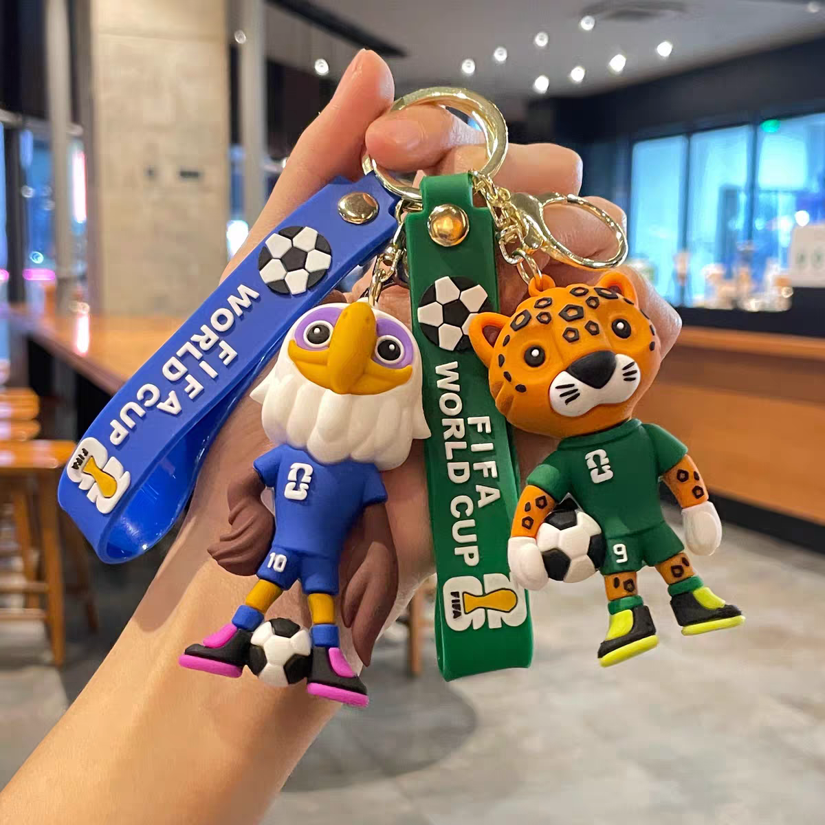 2026 FIFA World Cup Mascot Keychain | USA Canada Mexico Soccer Figure Pendant Souvenir Collectible