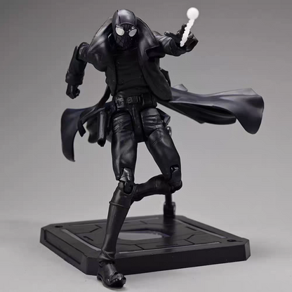 Spider-Man Noir Articulated Action Figure – Into the Spider-Verse | SY-Action KO Ver. | Full Accessories Set with Display Stand