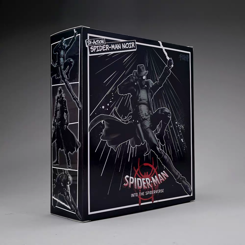 Spider-Man Noir Articulated Action Figure – Into the Spider-Verse | SY-Action KO Ver. | Full Accessories Set with Display Stand