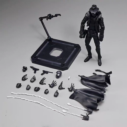 Spider-Man Noir Articulated Action Figure – Into the Spider-Verse | SY-Action KO Ver. | Full Accessories Set with Display Stand