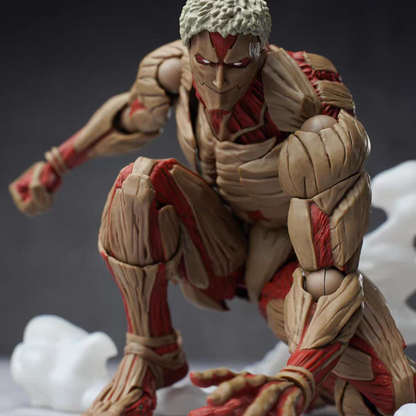 Attack on Titan Armored Titan Articulated Action Figure – KO Revoltech Yamaguchi Style Poseable Collectible Model Toy