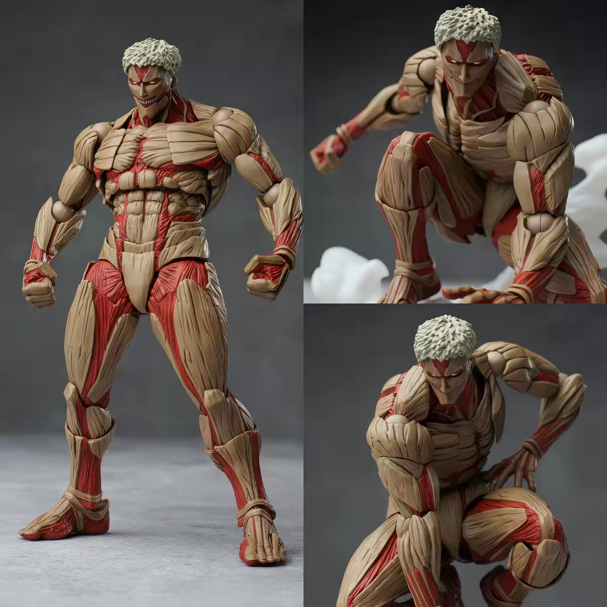 Attack on Titan Armored Titan Articulated Action Figure – KO Revoltech Yamaguchi Style Poseable Collectible Model Toy