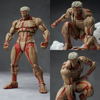 Attack on Titan Armored Titan Articulated Action Figure – KO Revoltech Yamaguchi Style Poseable Collectible Model Toy