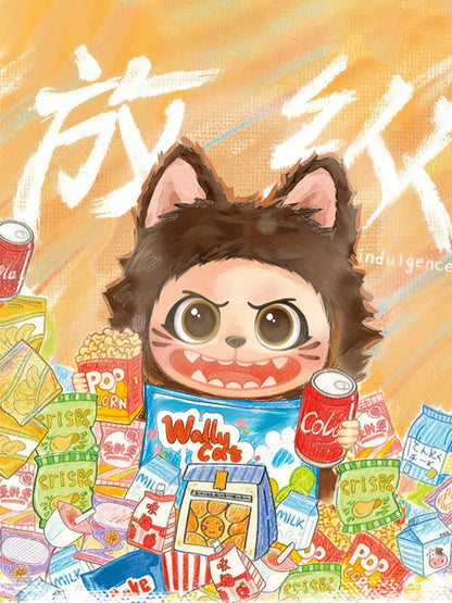 Wally Cat Blind Box Plush Keychain Figure