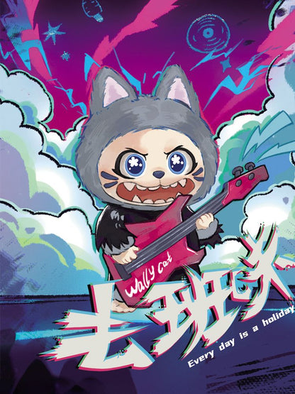 Wally Cat Blind Box Plush Keychain Figure