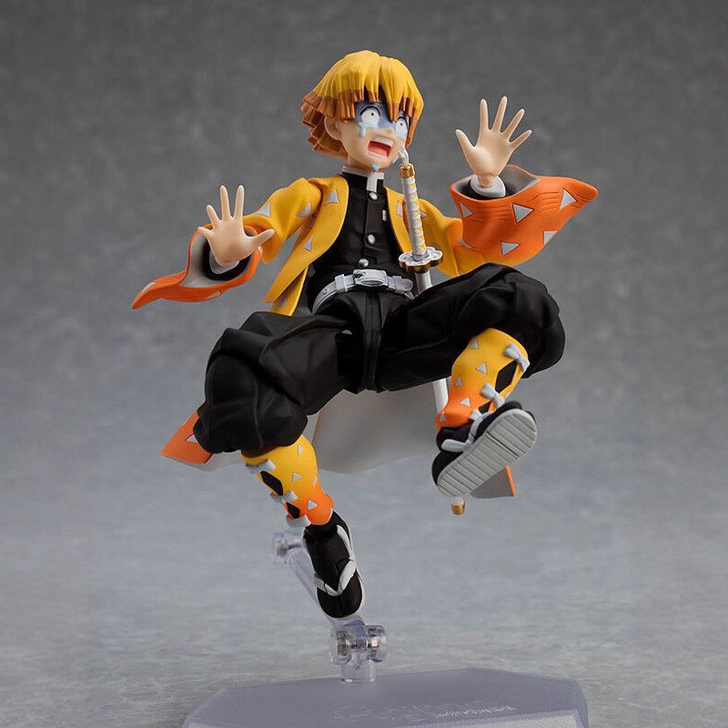 Demon Slayer Zenitsu Agatsuma Articulated Action Figure – Poseable Anime Collectible with Accessories