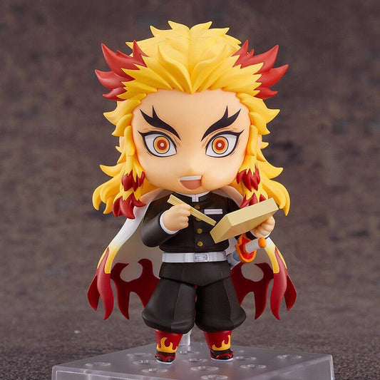 Demon Slayer Kyojuro Rengoku Nendoroid Figure – Interchangeable Face Plates, Articulated, Boxed Collectible