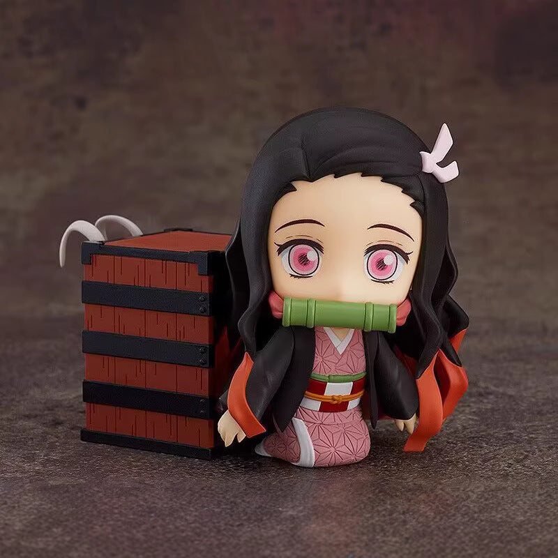 Nezuko Kamado Nendoroid Figure | Demon Slayer Chibi Collectible with Swappable Face Plates & Box