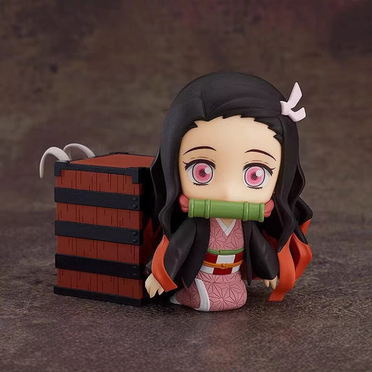 Nezuko Kamado Nendoroid Figure | Demon Slayer Chibi Collectible with Swappable Face Plates & Box