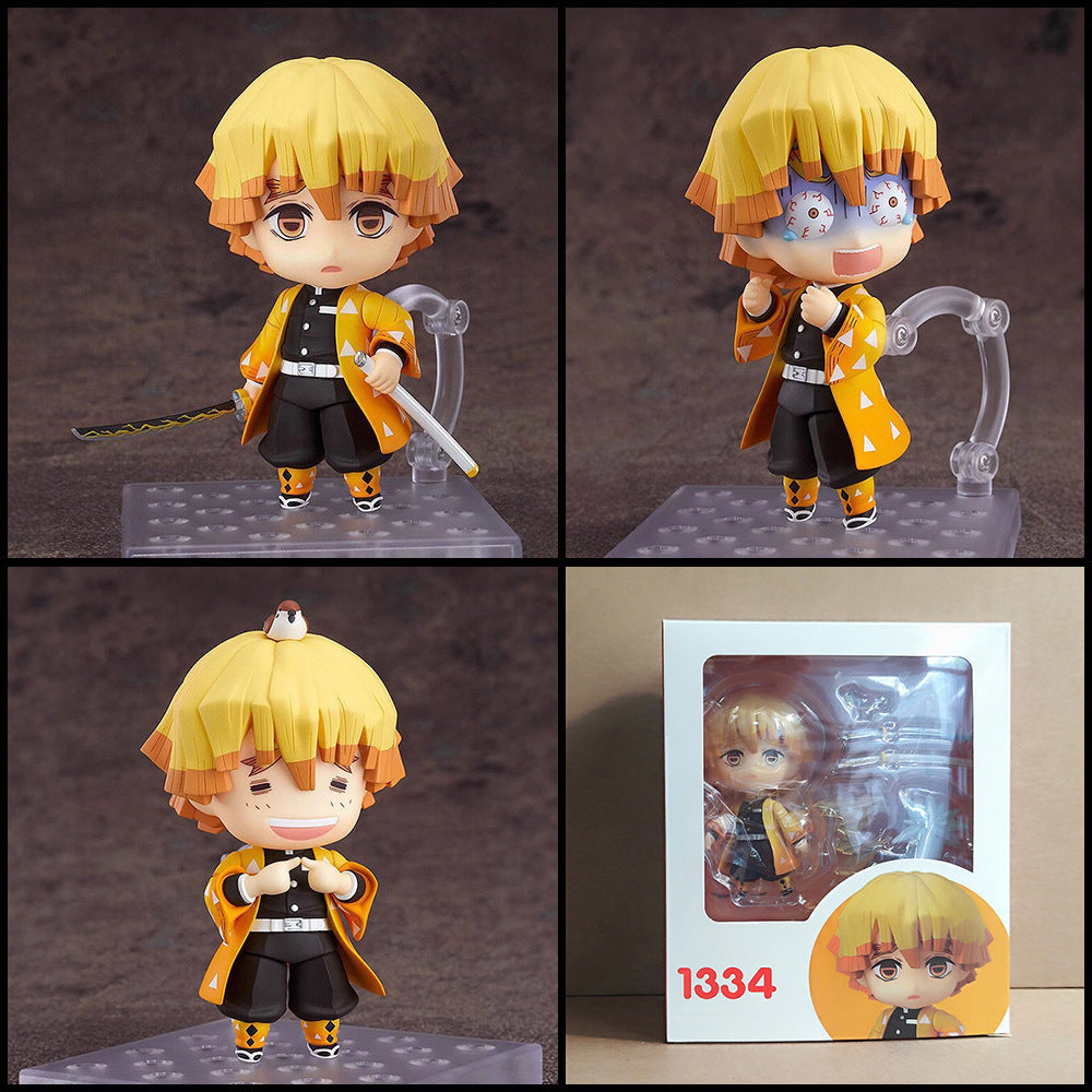 Demon Slayer Zenitsu Agatsuma Nendoroid Figure | Swappable Face Poseable Anime Collectible