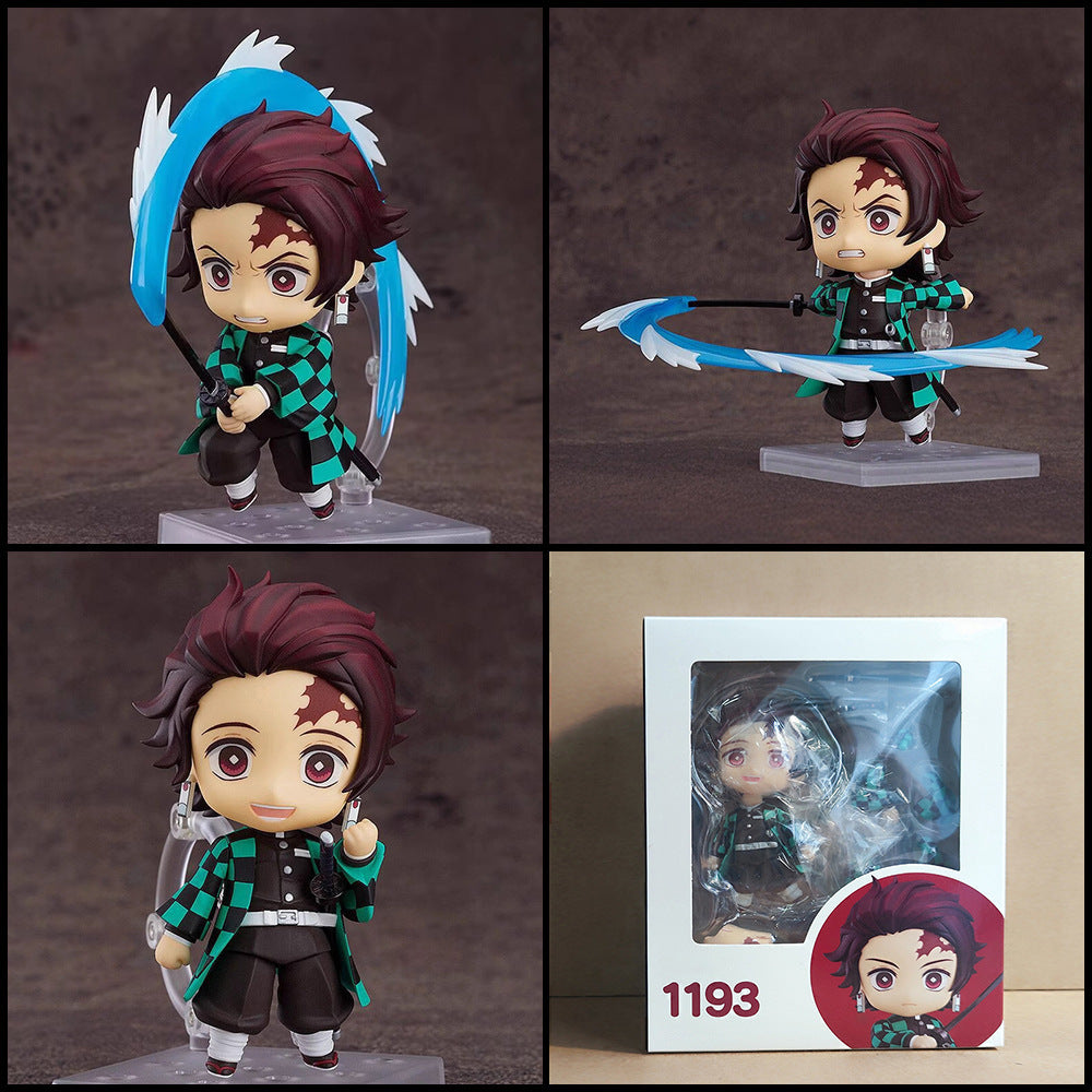 Demon Slayer Tanjiro Kamado Nendoroid Q-Version Chibi Action Figure – Interchangeable Face Plates, Poseable, Boxed Collectible