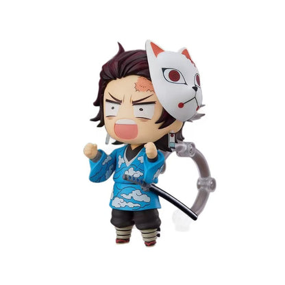 Demon Slayer Tanjiro Kamado Nendoroid Figure | Interchangeable Face & Fox Mask | Boxed Collectible