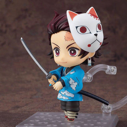 Demon Slayer Tanjiro Kamado Nendoroid Figure | Interchangeable Face & Fox Mask | Boxed Collectible