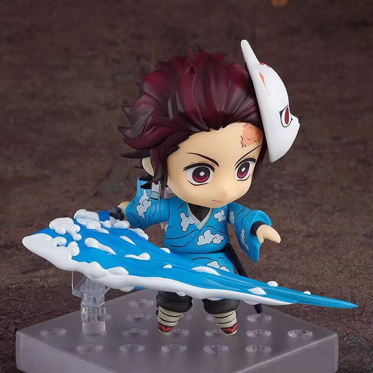Demon Slayer Tanjiro Kamado Nendoroid Figure | Interchangeable Face & Fox Mask | Boxed Collectible
