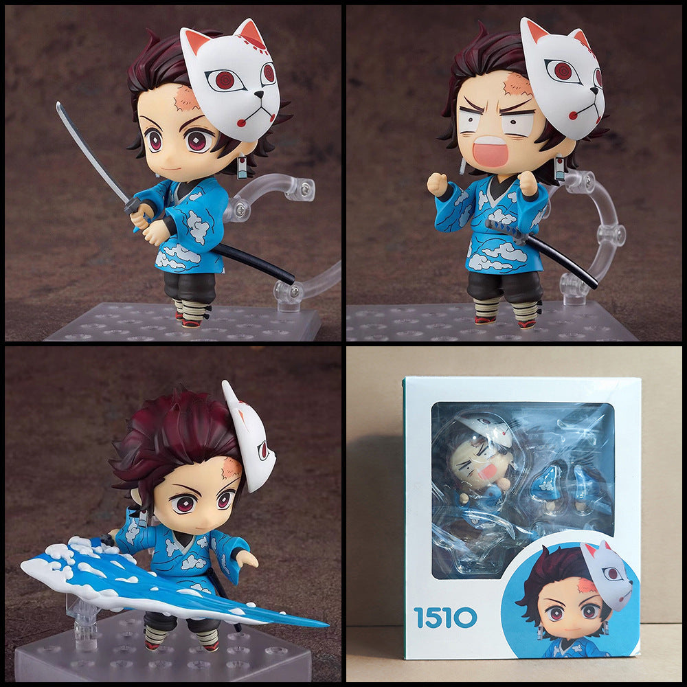 Demon Slayer Tanjiro Kamado Nendoroid Figure | Interchangeable Face & Fox Mask | Boxed Collectible