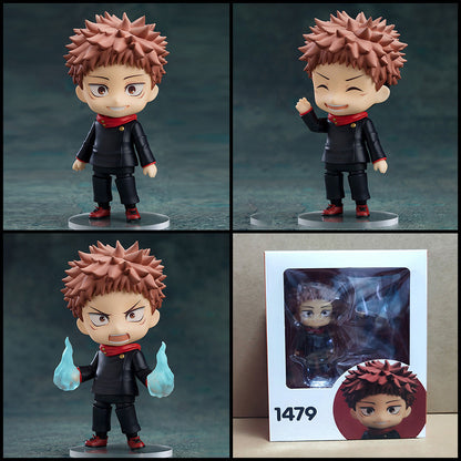 Jujutsu Kaisen Yuji Itadori Nendoroid Figure – Chibi Clay Poseable Action Figure with Interchangeable Face Plates
