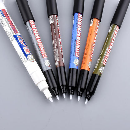 Mr. Hobby Gundam Marker Advanced Set GMS-124 – 6-Color Touch-Up & Detail Paint Set for Gunpla