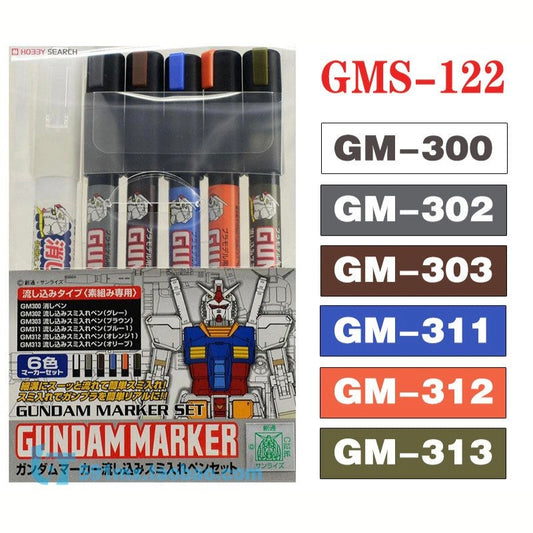 Mr. Hobby Gundam Marker Panel Line Set GMS-122