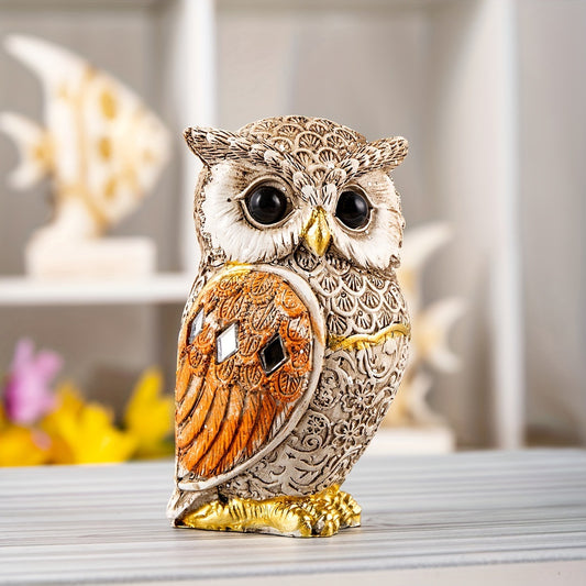 Resin Owl Figurine Vintage Home Decor