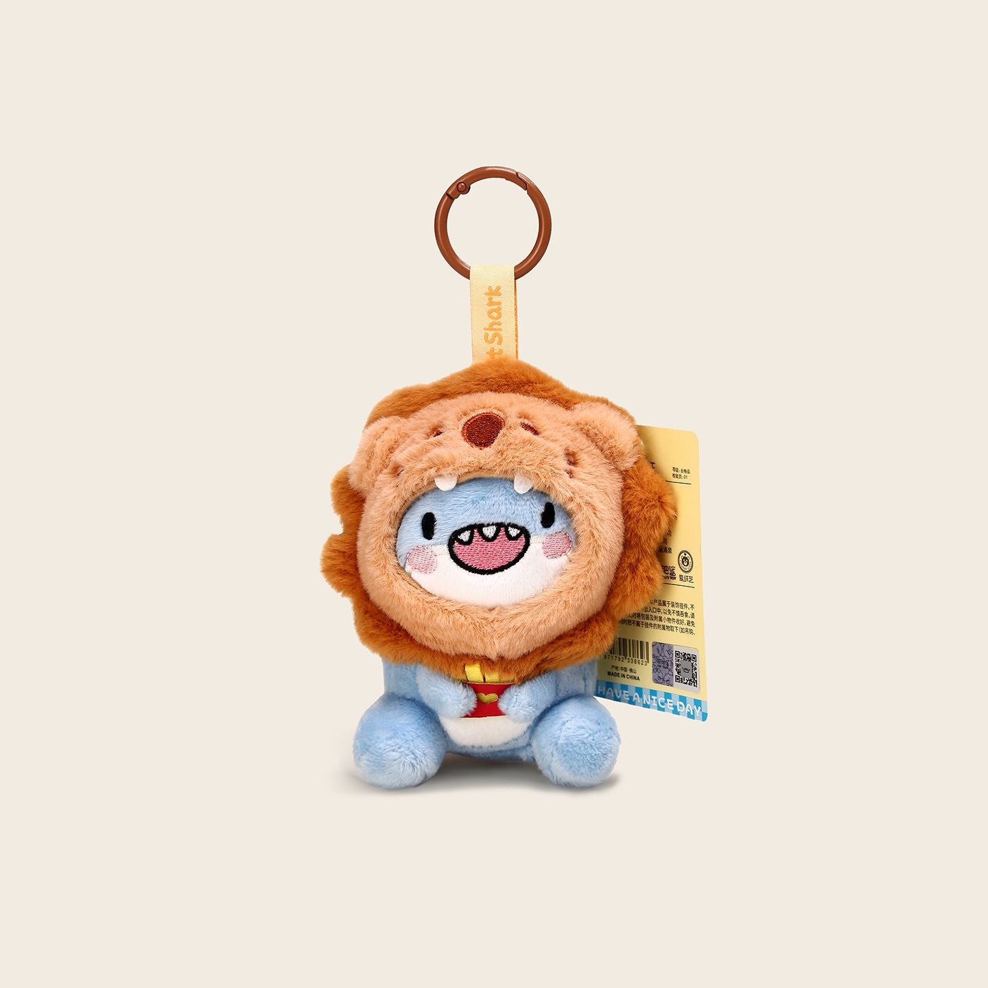 Cute Shark Plush Keychain Bag Charm