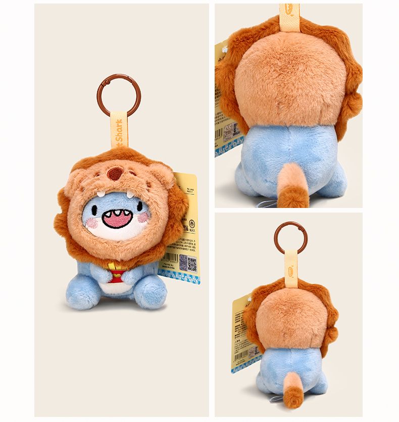 Cute Shark Plush Keychain Bag Charm