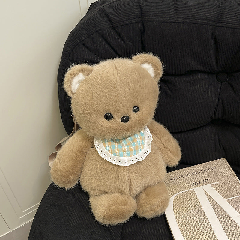 Cute Plush Teddy Bear Backpack for Women