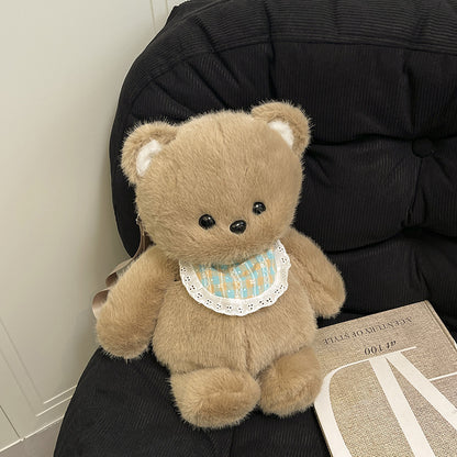 Cute Plush Teddy Bear Backpack for Women