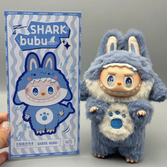Labubu Doll Blue Shark Costume Outfit
